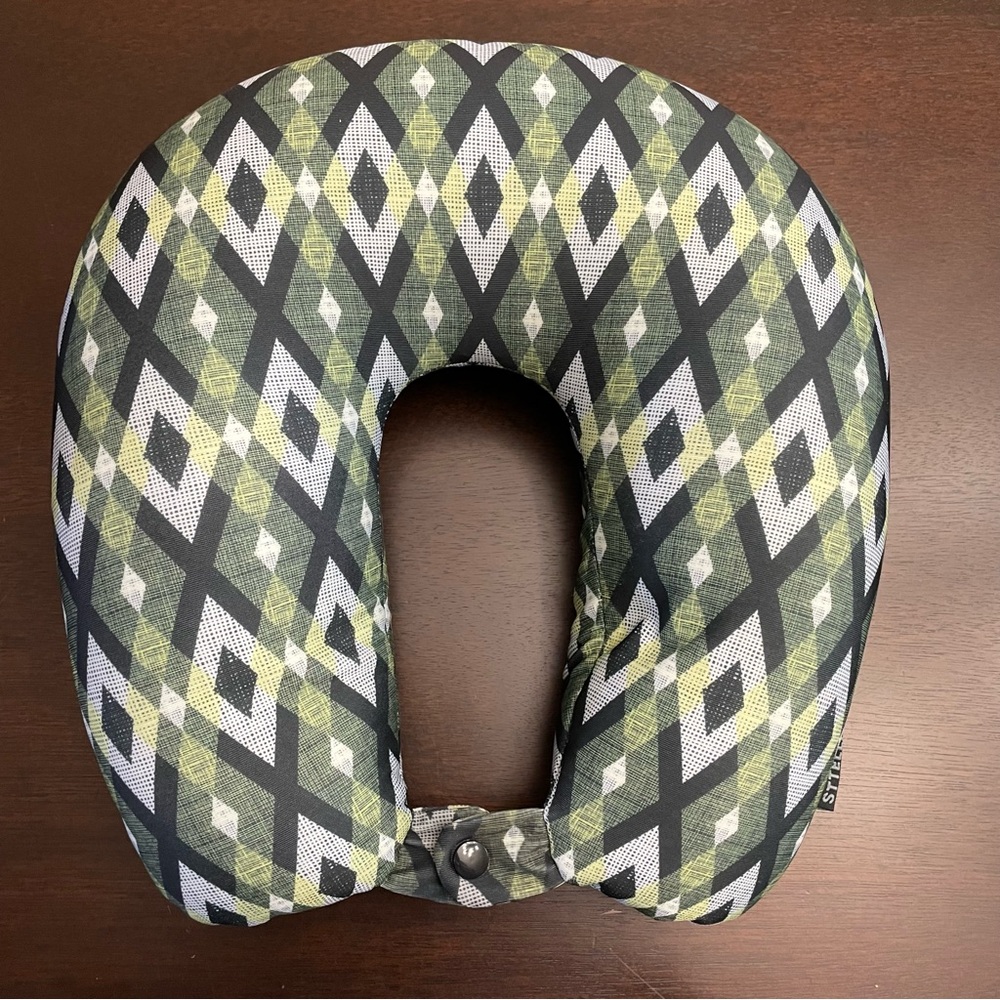 Stylish Green and Black Travel Neck Pillow